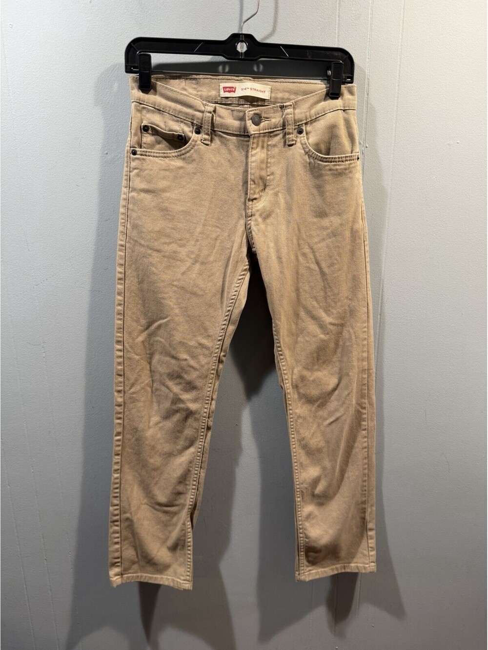 Youth Boys Levis 514 Jeans Size 14 (27x27) Beige Straight